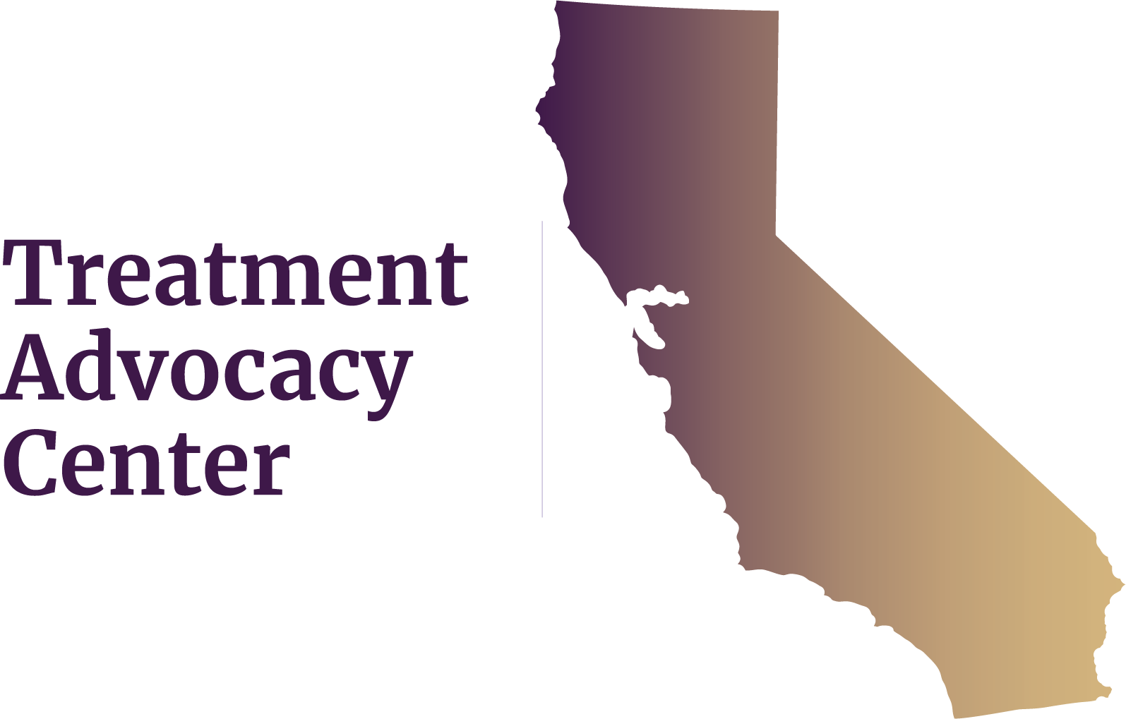 State of California next to Treatment Advocacy Center text, symbolizing local severe mental illness data, laws, and resources