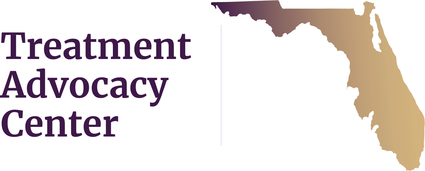 State of Florida next to Treatment Advocacy Center text, symbolizing local severe mental illness data, laws, and resources