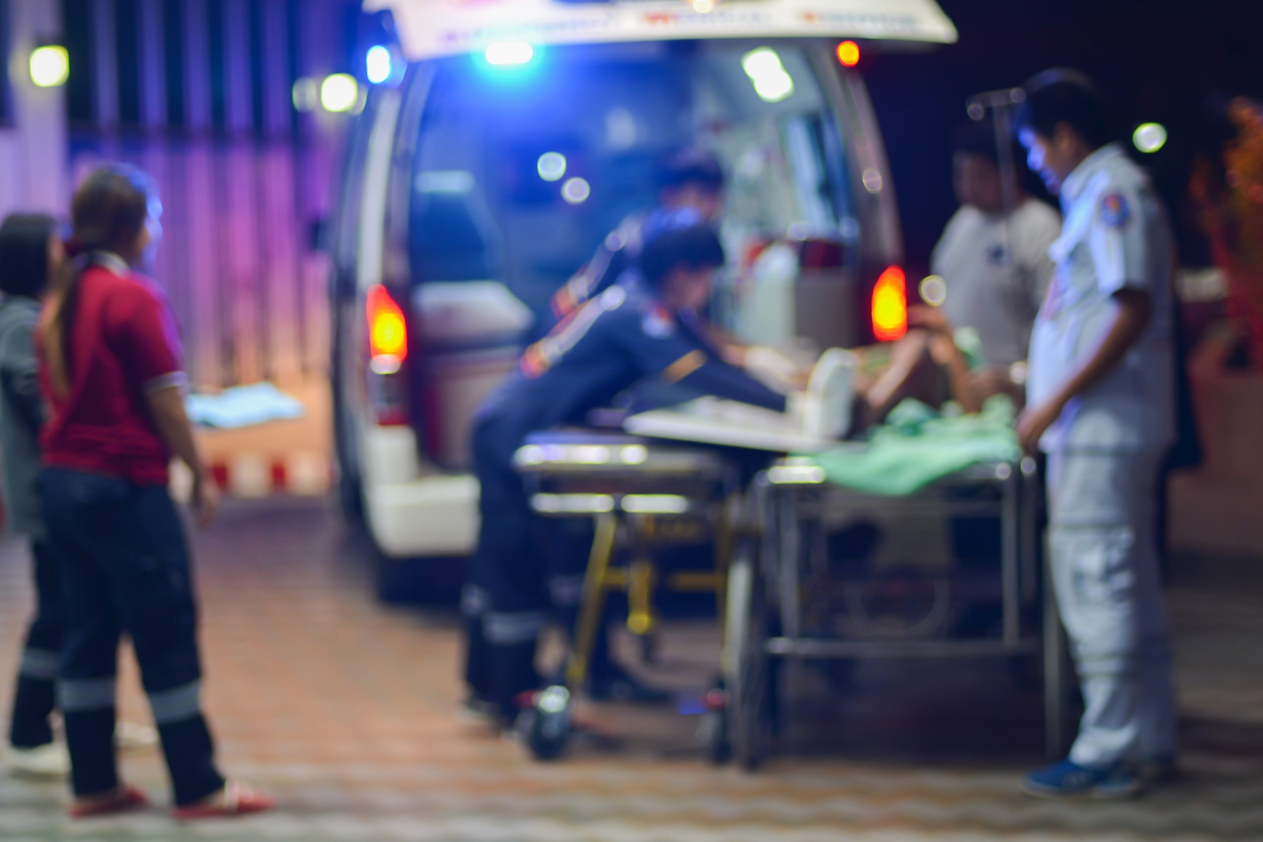 paramedics assisting person with severe mental illness onto ambulance gurney. A crisis preparedness resource